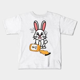 Cute bunny spilled a jar of honey Kids T-Shirt